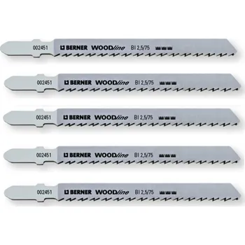 Berner 372362 Pilový list WOODline BI 2,5/75 - 5ks + sleva 5% po přihlášení