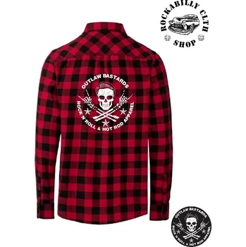 Pánská košile Pánská košile Outlaw Bastards Skull - velikost XXL