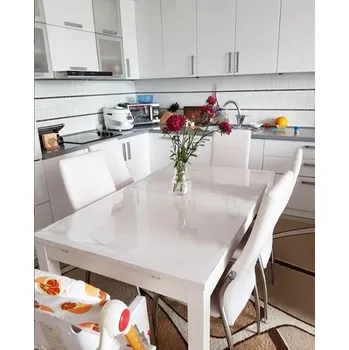 ubrus Mekke sklo Ubrus na stůl z měkkého skla 95,3x144,5 cm Ubrus: Průhledná lesklá folie