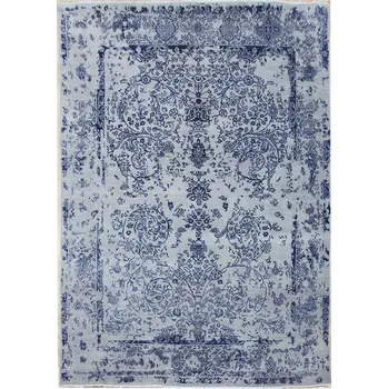 Koberec Diamond Carpets DC-JK Round Silver/Peacock Blue 365 x 550 cm