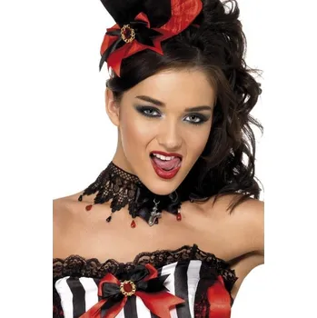 Karnevalový doplněk Smiffys Krajkový choker gothic upírka