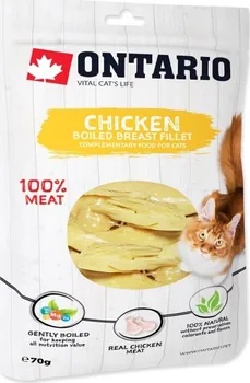 Pamlsek pro kočku Ontario Boiled Chicken Breast Fillet 70 g