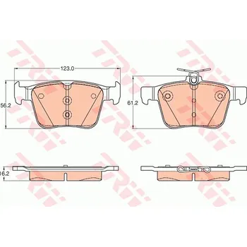 Brzdová destička TRW Cotec GDB1957