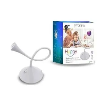 Stojací lampa NILSEN LED stolní lampa HAPPY, bílá (white), stolní lampa, Příkon 2,4W, světelný tok max. 240lm, teplota světla 4000K.
