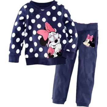 Mickey a Minnie Minnie pyžamo modré Věk: 7T, Motiv: tm. modré
