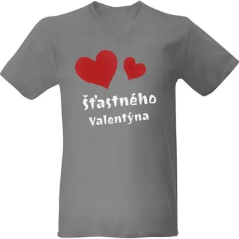 Tričko s potiskem Šťastný Valentýn pánské