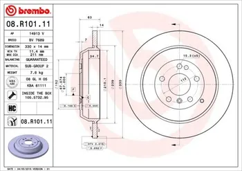 Brzdový kotouč Brembo 08.R101.11