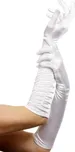 Smiffys Dlouhé rukavice bílé nařasené
