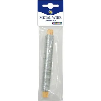 Materiál na výrobu šperku Barevný drátek 50m x 0,5mm STŘÍBRNÝ