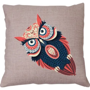 Polštář Polštář saténový s potiskem Sova Polštář