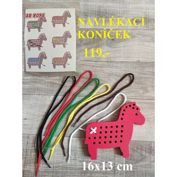 Dětské navlékací korálky NAVLÉKACÍ KONÍČEK