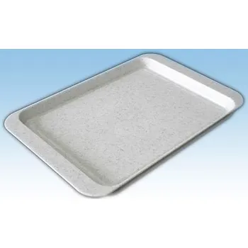 Alfa Plastik Plastový podnos bílý granit 32x22 cm