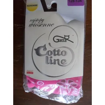 Dětské vzorované punčochové kalhoty Gatta růžové 128-134 (dětské vzorované bavlněné elastické punčochové kalhoty 6-11 let)