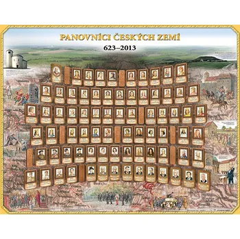 Panovníci Českých zemí 623 - 2013 - nástěnný obraz 150 x 120 cm, lamino + 4 očka