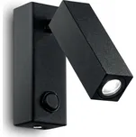 LED nástěnné bodové svítidlo Ideal Lux Page AP1 142241 1x3W - černá + sada - Trio LED žárovka 2x10W | E27 | 3000K | 806lm