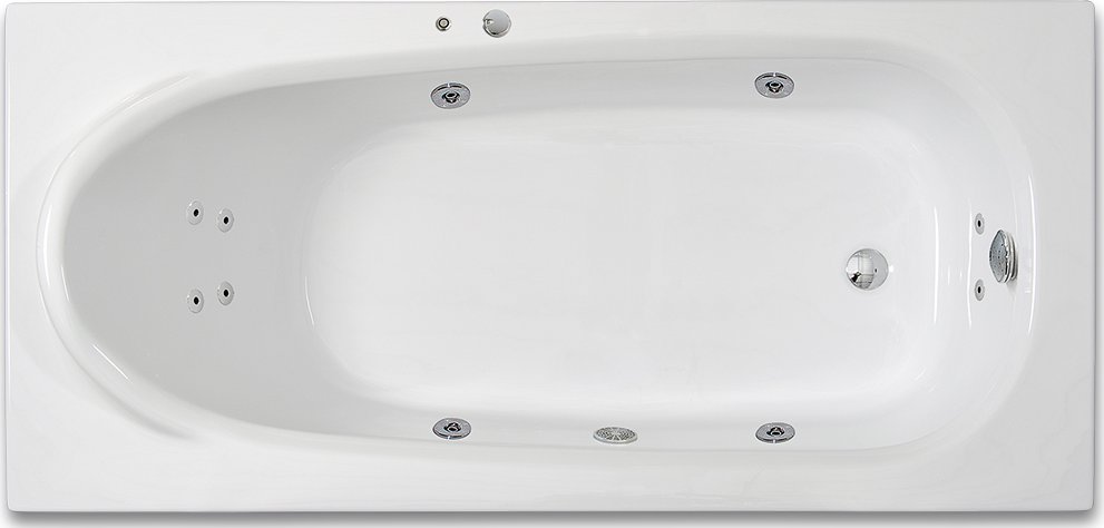 ARTTEC RHEY SURF 190 x 80 cm hydromasážní akrylátová vana Prodloužená záruka