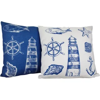 Polštář SEA CLUB Polštář s námořnickým motivem tmavě modrý / bílý 3650