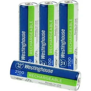 Vývojová deska 4ks Tužková Baterie AA (MIGNON, 1.2H2, HR6M) nabíjecí Ni-MH 2100mAh 1,2 V Westinghouse PREMIUM
