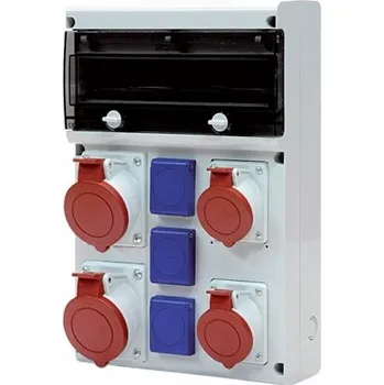 Rozvaděč 632.X3311-113F2 632.X3311-113F2 - zásuvková rozvodnice jištěná s chráničem SCAME