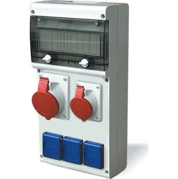 Rozvaděč 632.312W-013F2/4 632.312W-013F2/4 - zásuvková rozvodnice jištěná s chráničem SCAME