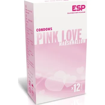 Kondom ESP Veganské kondomy Pink Love 12 ks