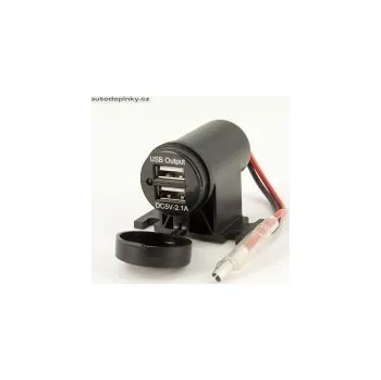USB napájecí adaptér 2xUSB 5V-1A/12V (zapojení kabelem) SLEVA 5%
