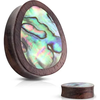 Šperk Šperky4U Sono wood plug do ucha s perletí - PL01257-10