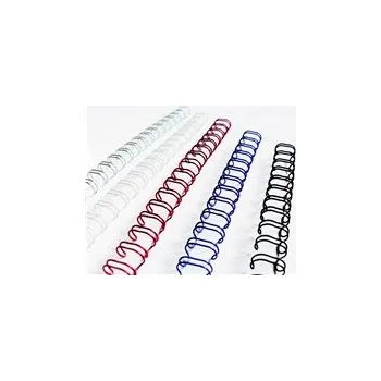 Vazač UV Kovový hřbet – drátěná vazba, 100 ks Barva: červená, tloušťka hřbetu: 4,8 mm (2-20 listů)