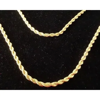 Řetízek Blingstar Řetízek ROPE Gold z nerez oceli š. 0.25 cm - N1349