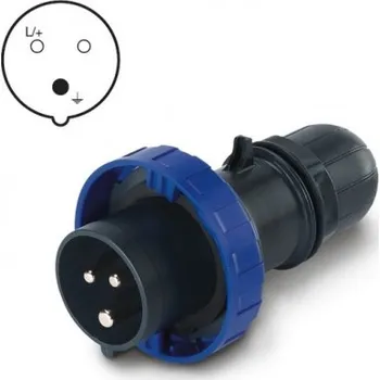 Elektrická vidlice 218.EX1633 218.EX1633 Vidlice Ex II 2D 230V/16A třípólová OPTIMA-EX SCAME