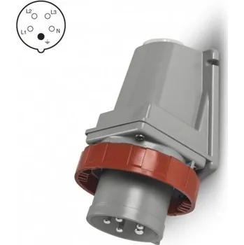 Elektrická vidlice 245.3297 245.3297 Přívodka nástěnná 400V/32A pětipólová OPTIMA SCAME