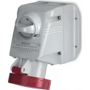 Elektrická zásuvka 518.3256TS.A 518.3256TS.A Zásuvka s vypínačem 400V/32A čtyřpólová, IP67 SCAME