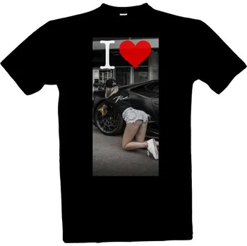 Tričko s potiskem I Love Cars, Girls - Pánske Tričko pánské