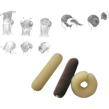 DUKO-EXIM DUKO Pomůcky Kadeřnická vycpávka do drdolu zakončená patentkou 150mm - světlá