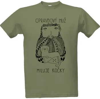 Tričko s potiskem Triko "opravdový muž" pánské