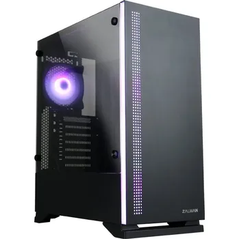 PC skříň ZALMAN S5 černá Skříň, Middle tower, bez zdroje, ATX, 1x USB 3.0, 2x USB 2.0, průhledná bočnice, černá S5 Black