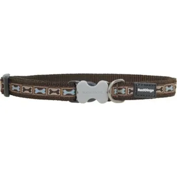 Obojek pro psa Red Dingo Obojek Bone Yard Brown