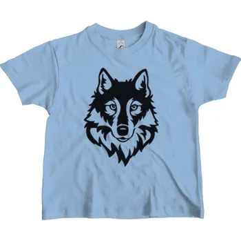 Pánská móda Tričko s potiskem hlava vlka - dětské dětské