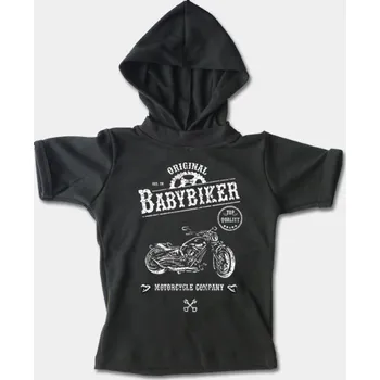 Chlapecké tričko Dětské tričko s kapucí, krátký rukáv - Babybiker TKK-137