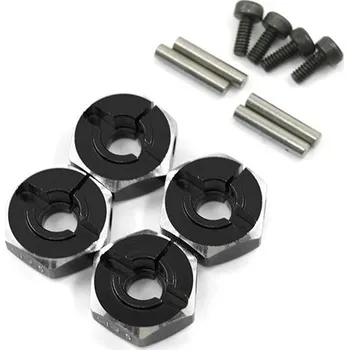RC náhradní díl YeahRacing Hliníkové HEX unašeče 12x5mm, 4ks, černé