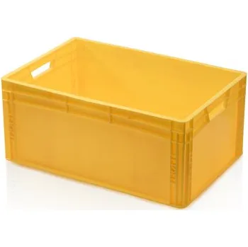 Zahradní úložný box Euro přepravka žlutá 27 x 60 x 40 cm