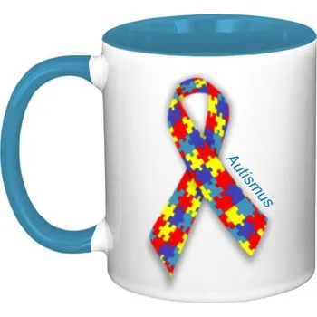 Pánské oblečení Hrnek malý barevný s potiskem Puzzle-autizmus