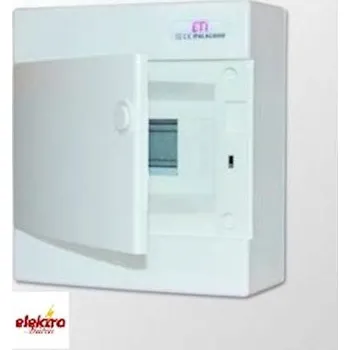 Rozvaděč ETI ECT8PO ROZVODNICE 8 MODULŮ BÍLÉ DVÍŘKA NA OMÍTKU