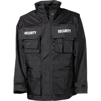 Pánská casual bunda Nepromokavá bunda MFH Security - černá, 4XL