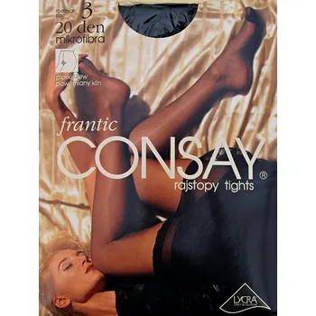 Dámské punčochy Consay, dámské punčochové kalhoty Frantic, černá, vel. 2 - 5 ks (20 den)