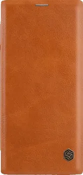 Pouzdro na mobilní telefon Nillkin Qin Book pro Samsung Galaxy Note 10 hnědé