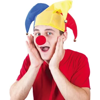 Karnevalový doplněk Rappa Čepice a nos klauna