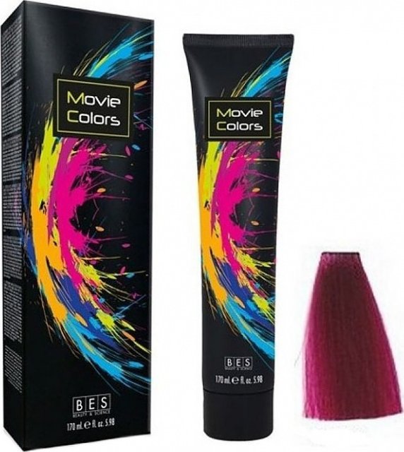 BES Movie Colors Magenta - gelová barva na vlasy bez amoniaku 170ml - fialovo červená