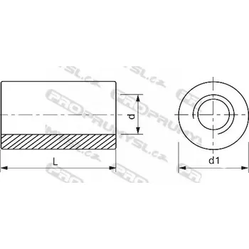 Matice Matice prodlužovací válcová M10x30 |06| pozink
