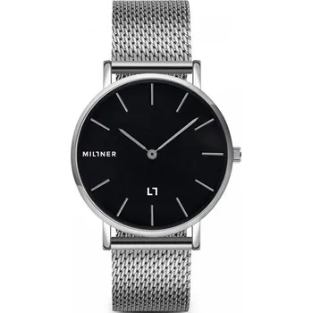 Hodinky Millner Mayfair Silver Black 39 mm